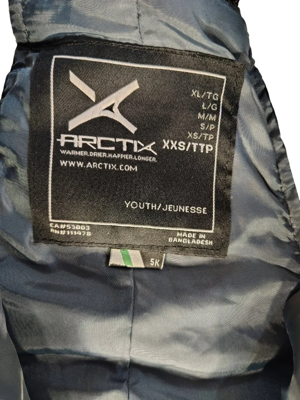 Children's Unisex Black Size XXS Arctix Snowsuit